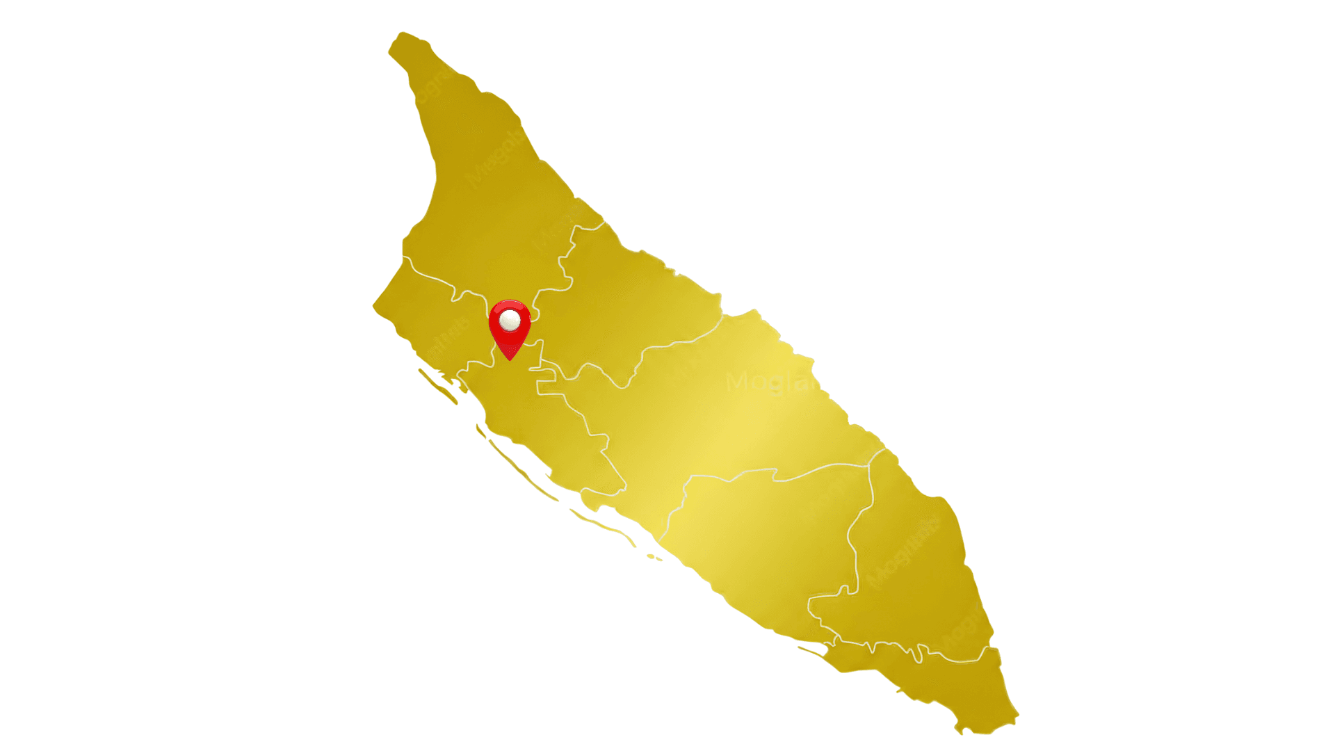 Golden map of Aruba